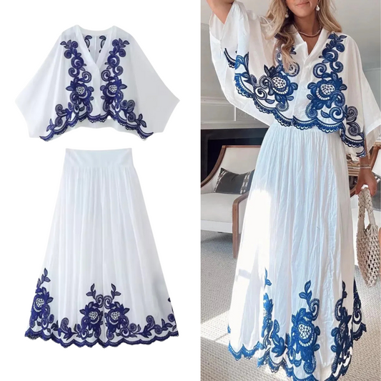 Conjunto Riviera Bordado - Conjunto 2 piezas