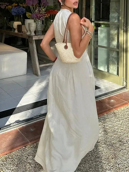 Vestiddo largo plisado